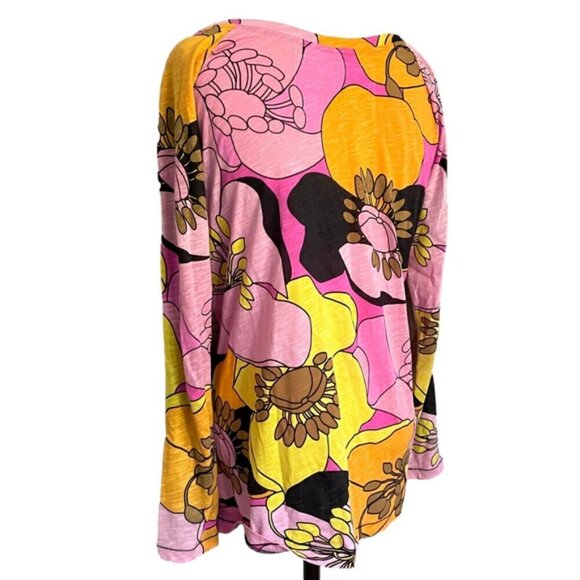 Custo Barcelona "A Backstage Slice Of Life" Floral Sequin Long Sleeve Top - M - Picture 10 of 12